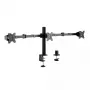 LogiLink BP0107 Dreifach-Monitorhalterung für den Tisch, 17-27 Zoll, 7 kg pro Arm, VESA 75x75/100x100, Stahl, Schwarz