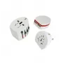 MicroConnect SKROSS Welt-Reiseadapter mit zwei USB-Anschlüssen, Weiß