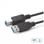 Microconnect USB3.0AB3B USB-Kabel USB 3.2 Gen 1 (3.1 Gen 1) 3 m USB A USB B Schwarz