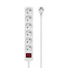 Microconnect GRU0065W Stromverteiler 5 m 6 AC-Steckdose(n) Innenbereich Weiß