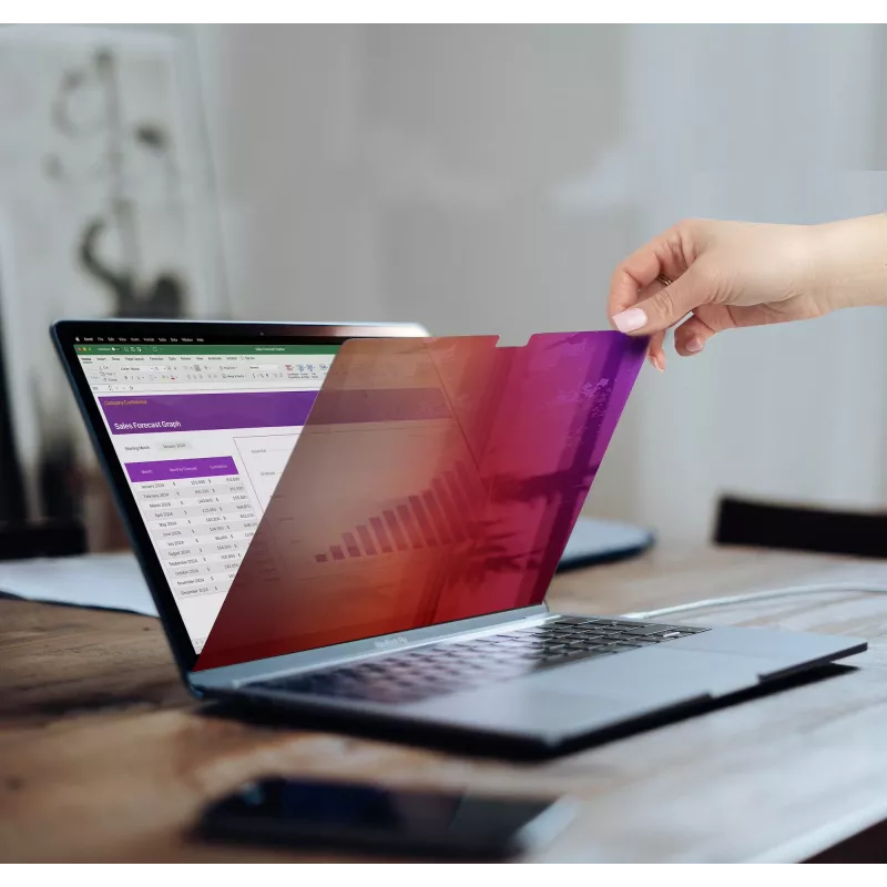 StarTech.com 14-Zoll MacBook Pro 21/23 Blickschutzfolie, Gold-Filter mit verbesserter Privatsphäre, Computer-Sicherheitsschild, doppelseitiger Bildschirmschutz, +/- 30°