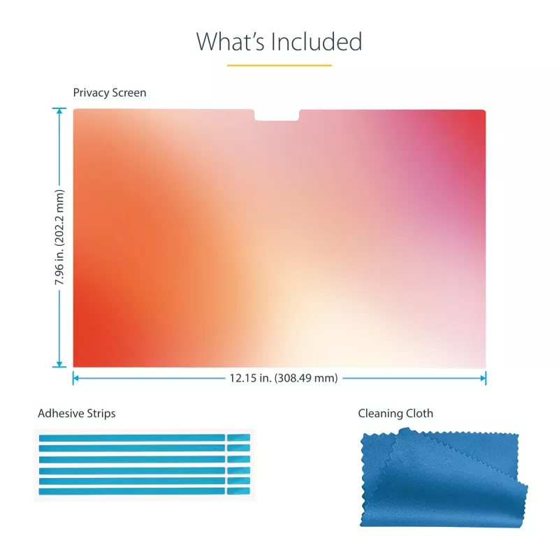 StarTech.com 14-Zoll MacBook Pro 21/23 Blickschutzfolie, Gold-Filter mit verbesserter Privatsphäre, Computer-Sicherheitsschild, doppelseitiger Bildschirmschutz, +/- 30°