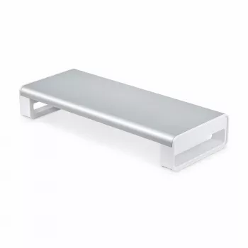 StarTech.com Ergonomischer Monitorständer, bis zu 15 kg, feste Höhe 9 cm, Desktop-Computer-Monitor/Laptop-Ständer, Stahlplattform, schnelle Montage, Schreibtischfläche optimieren