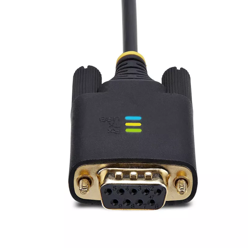 StarTech.com 10ft (3m) USB zu Nullmodem Seriell Adapterkabel, austauschbare DB9 Schrauben/Muttern, COM Retention, USB-A zu RS232, FTDI, ESD-Schutz Level 4, Windows/macOS/ChromeOS/Linux - Robustes TPE-Gehäuse
