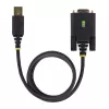StarTech.com 10ft (3m) USB zu Nullmodem Seriell Adapterkabel, austauschbare DB9 Schrauben/Muttern, COM Retention, USB-A zu RS232, FTDI, ESD-Schutz Level 4, Windows/macOS/ChromeOS/Linux - Robustes TPE-Gehäuse