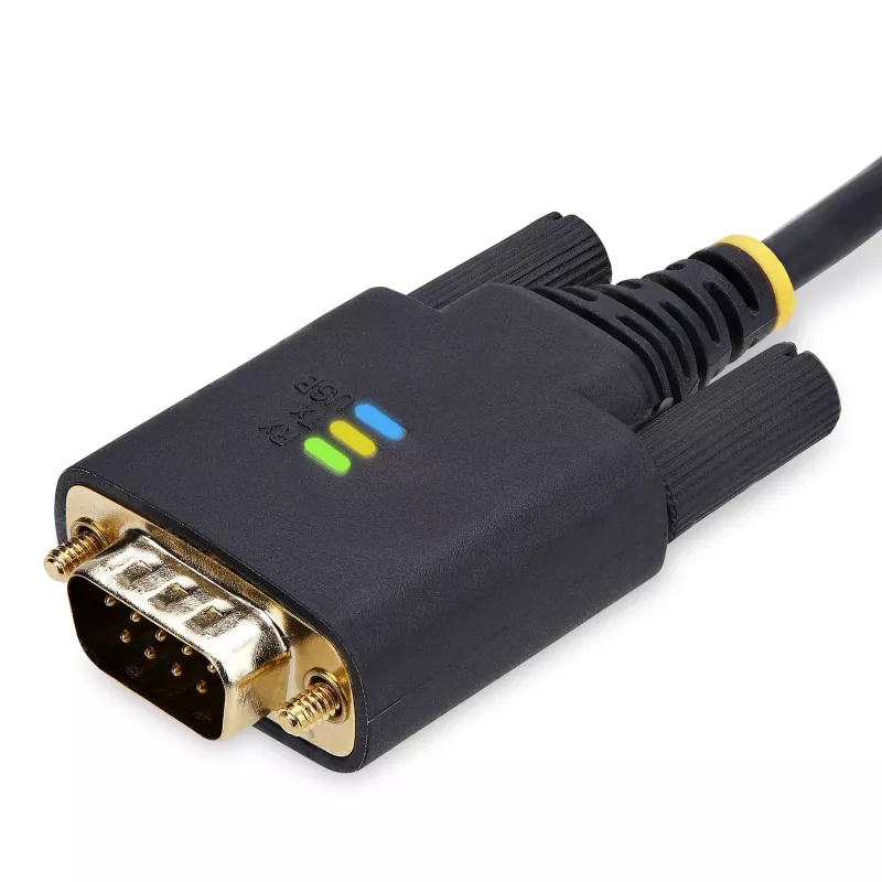 StarTech.com 10ft (3m) USB zu Nullmodem Seriell Adapterkabel, austauschbare DB9 Schrauben/Muttern, COM Retention, USB-A zu RS232, FTDI, ESD-Schutz Level 4, Windows/macOS/ChromeOS/Linux - Robustes TPE-Gehäuse