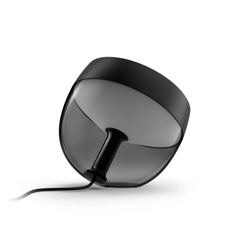 Philips Hue White and Colour Ambiance Iris smarte Tischleuchte, Bluetooth/Zigbee, 570 lm, 8,1 W, Aluminium, schwarz