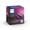 Philips Hue White and Colour Ambiance Iris smarte Tischleuchte, Bluetooth/Zigbee, 570 lm, 8,1 W, Aluminium, schwarz