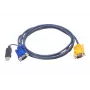 ATEN USB KVM-Kabel 3 m, 3 m, VGA, Schwarz, HDB-15 + USB A, SPHD-15, Stecker