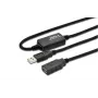 Microconnect USBAAF20A USB-Kabel USB 2.0 20 m USB A Schwarz