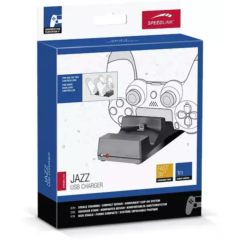 Speedlink JAZZ USB Ladegerät für PS4-Controller, Schwarz