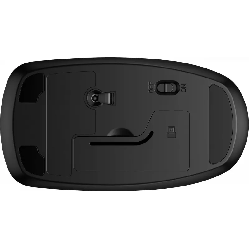 HP 235 kabellose Maus, optisch, 3 Tasten, 2,4 GHz, USB-Empfänger, Schwarz