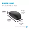 HP 235 kabellose Maus, optisch, 3 Tasten, 2,4 GHz, USB-Empfänger, Schwarz