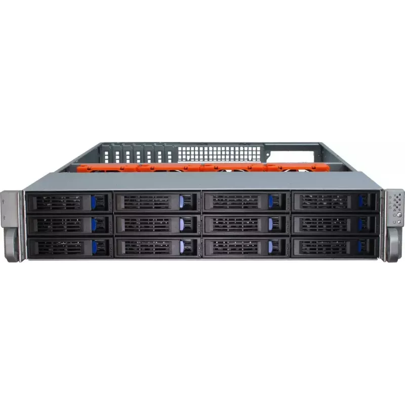 Server-Gehäuse Inter-Tech IPC 2U-2412 Rack Schwarz, Silber