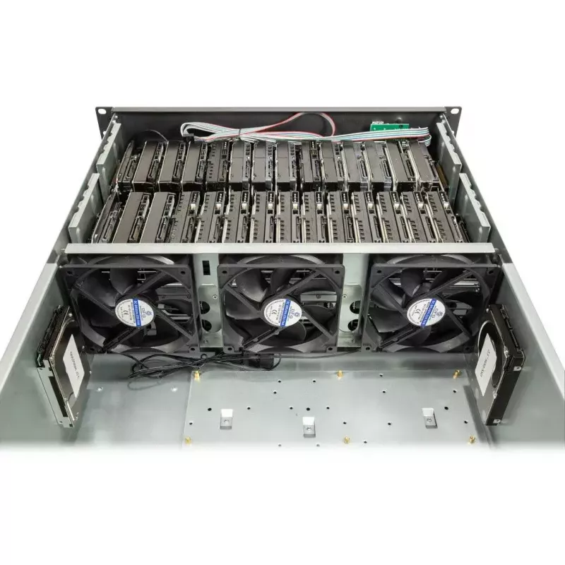 Computergehäuse Inter-Tech 4F28 Rack Schwarz, Silber