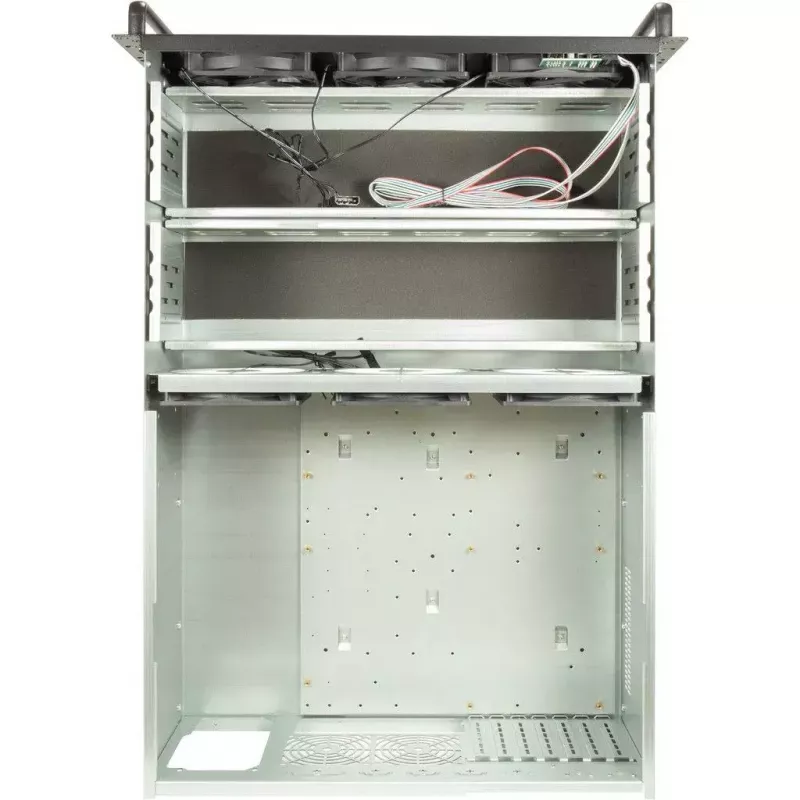 Computergehäuse Inter-Tech 4F28 Rack Schwarz, Silber