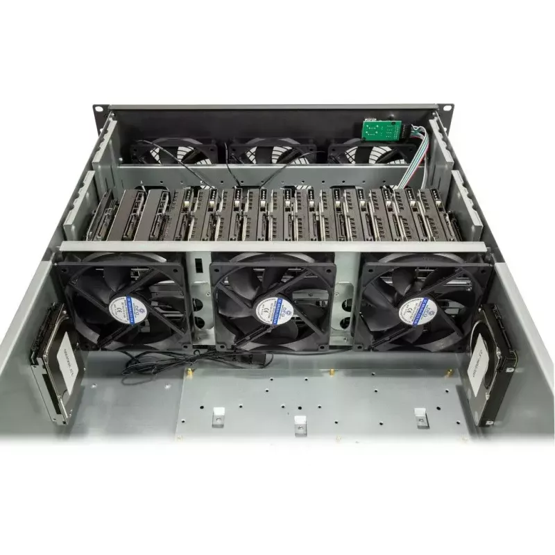 Computergehäuse Inter-Tech 4F28 Rack Schwarz, Silber