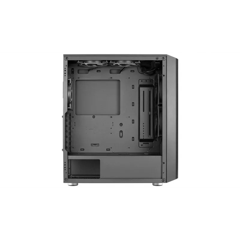 Aerocool Interstellar-G-BK-v1 Midi-Tower PC-Gehäuse, ATX/Micro-ATX/Mini-ITX, ARGB, Temperglas, Schwarz