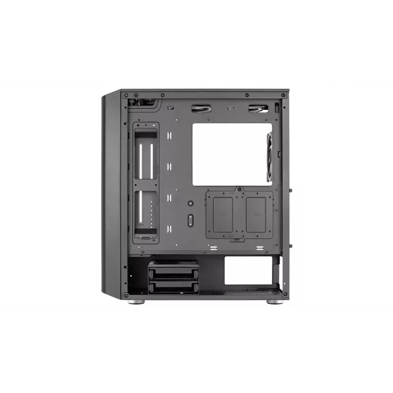 Aerocool Interstellar-G-BK-v1 Midi-Tower PC-Gehäuse, ATX/Micro-ATX/Mini-ITX, ARGB, Temperglas, Schwarz