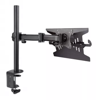 StarTech.com Laptop-Desk-Mount – Monitor- und Laptop-Halterung – Displays bis 34 Zoll (8 kg) & Laptops (4,5 kg) – Gelenkiger VESA-Laptoptischarm – Klemmen-/Tüllenmontage