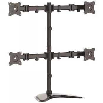 StarTech.com Quad-Monitor Desktop-Standfuß – artikulierend, freistehend, 8 kg, 33 cm (13 Zoll), 68,6 cm (27 Zoll), 100 x 100 mm, Schwarz
