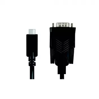 LogiLink AU0051A USB-C-auf-RS232-(DB9)-Seriell-Adapterkabel, 1,2 m, schwarz