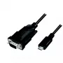 LogiLink AU0051A USB-C-auf-RS232-(DB9)-Seriell-Adapterkabel, 1,2 m, schwarz