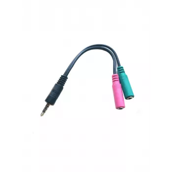 Microconnect AUDALS015 Audiokabel 0,25 m 3,5 mm 2 x 3,5 mm Schwarz