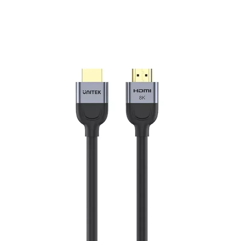 HDMI-Kabel UNITEK C11086GY01-2M 2m 48 Gbit/s ARC Schwarz Grau
