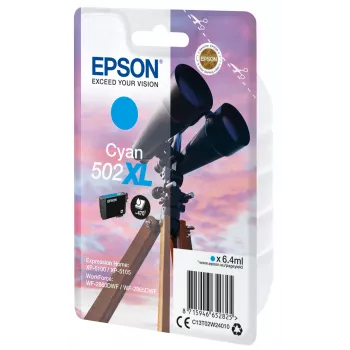 Epson Einzelpackung Cyan 502XL Tinte, Hohe (XL) Reichweite, Cyan, 6,4 ml, 1 Stück, 470 Seiten