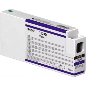 Epson Einzelpackung Violett T824D00 UltraChrome HDX 350ml, Violett, Pigmenttinte, 350 ml, 1 Stk.