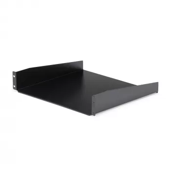 StarTech.com 2HE Server-Rack-Einlegeboden – Universeller Rack-Montage-Auslegerboden für 19-Zoll-Netzwerk-Equipment-Rack & -Schrank – Hochbelastbarer Stahl – Tragfähigkeit 20 kg – 400 mm tiefer Boden, Schwarz