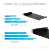 StarTech.com 2HE Server-Rack-Einlegeboden – Universeller Rack-Montage-Auslegerboden für 19-Zoll-Netzwerk-Equipment-Rack & -Schrank – Hochbelastbarer Stahl – Tragfähigkeit 20 kg – 400 mm tiefer Boden, Schwarz