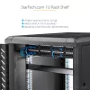 StarTech.com 1U Feste Server-Rack-Montageablage - 25,4 cm tiefe Universal-Kragarm-Ablage aus Stahl für 19-Zoll-AV-/Netzwerk-Equipment-Rack - Robust - Tragfähigkeit 20 kg, Schwarz
