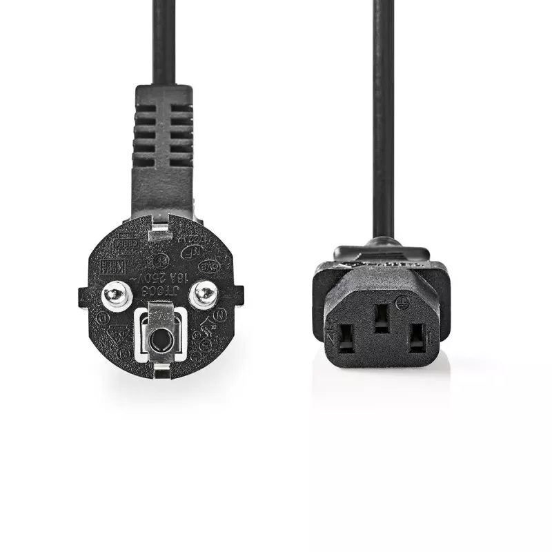 Netzkabel Nedis CEGL10000BK50 5 m CEE7/7 K13-Kupplung Schwarz