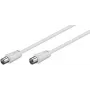 Koaxialkabel Microconnect COAX015W RCA 1,5 m Weiß
