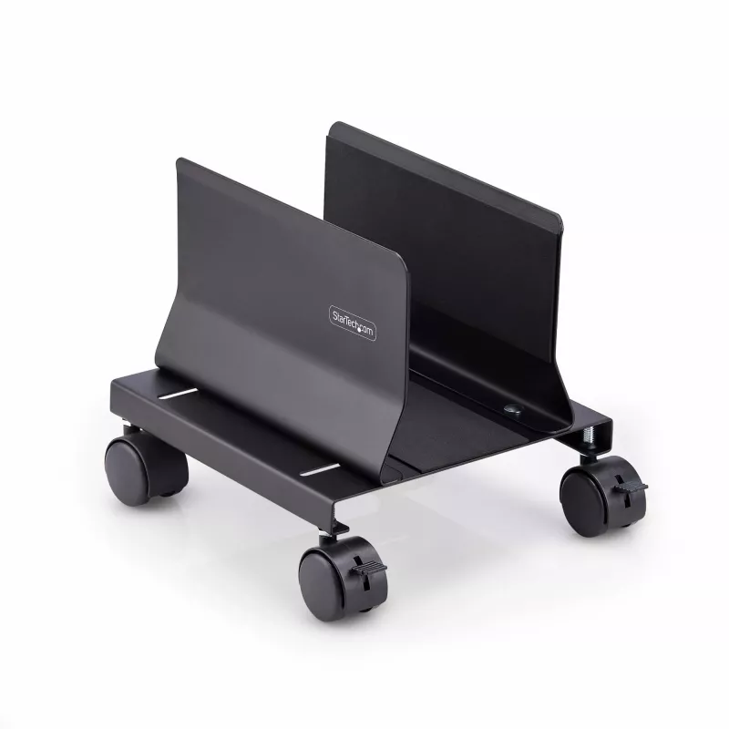 StarTech.com CPUMOBILESTND Computer-Tower-Wagen mit Rollen, verstellbar, Stahl, Schwarz