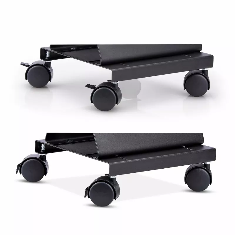 StarTech.com CPUMOBILESTND Computer-Tower-Wagen mit Rollen, verstellbar, Stahl, Schwarz