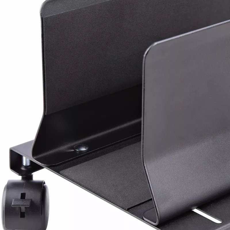 StarTech.com CPUMOBILESTND Computer-Tower-Wagen mit Rollen, verstellbar, Stahl, Schwarz