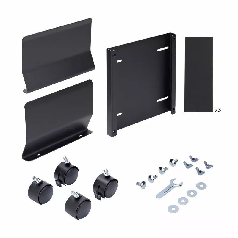 StarTech.com CPUMOBILESTND Computer-Tower-Wagen mit Rollen, verstellbar, Stahl, Schwarz