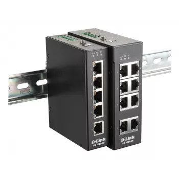 D-Link 8-Port Unmanaged Industrial Switch mit 8 x 10/100 BaseT(X) Ports