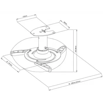 Vivolink VLMC101-H Projektorhalterung Decke Weiß