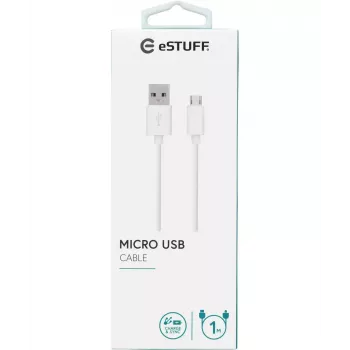 eSTUFF ES603007 USB-Kabel USB 2.0 1 m USB-A auf Micro-USB-B Weiß