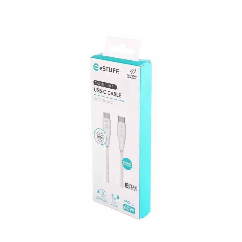 eSTUFF ES604170 USB-Kabel USB 2.0 1 m USB-C Weiß