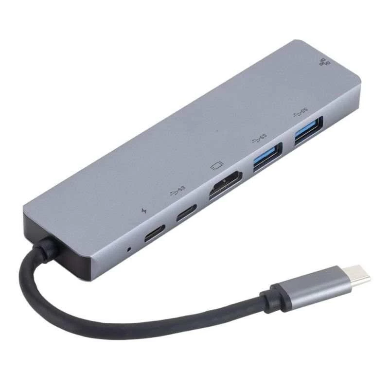 eSTUFF ES623012 Laptop-Dockingstation/Port-Replikator USB 3.2 Gen 1 (3.1 Gen 1) Type-C Grau