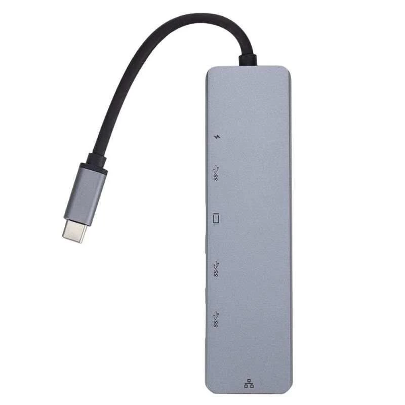 eSTUFF ES623012 Laptop-Dockingstation/Port-Replikator USB 3.2 Gen 1 (3.1 Gen 1) Type-C Grau