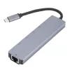 eSTUFF ES623012 Laptop-Dockingstation/Port-Replikator USB 3.2 Gen 1 (3.1 Gen 1) Type-C Grau