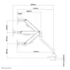 Neomounts FPMA-D750SILVER Monitorarm 10-32 Zoll - Gasfeder - Topfix