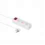 Microconnect GRU003W-SWITCH power extension 1.5 m 3 AC outlet(s) Innenbereich Weiß
