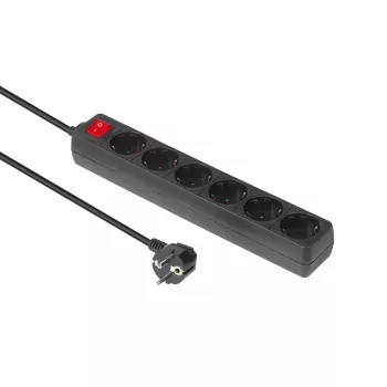 Microconnect GRU0065B Steckdosenleiste Typ F Schwarz